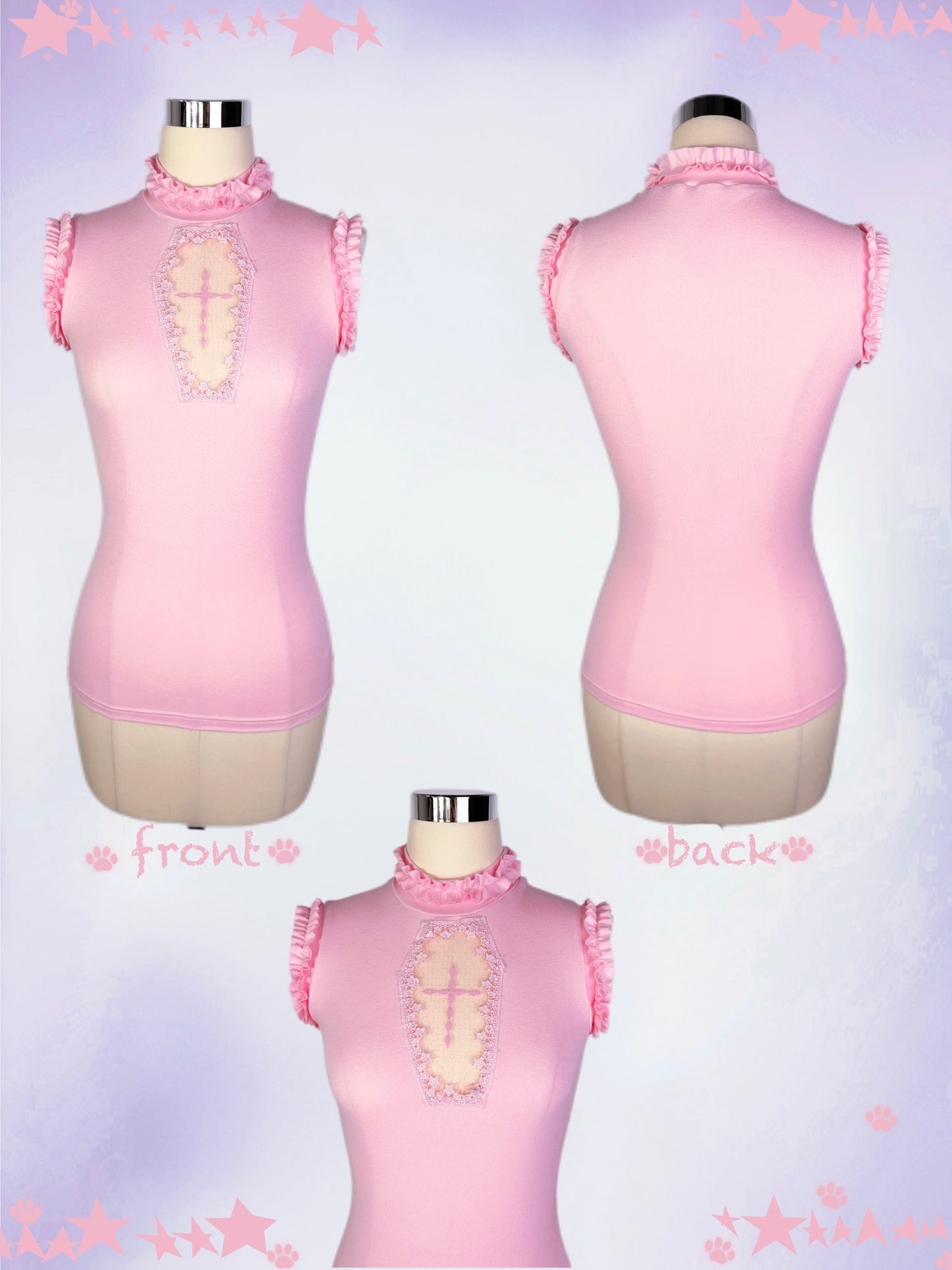 Stella Cross Cut-out Tank Top - Baby Pink