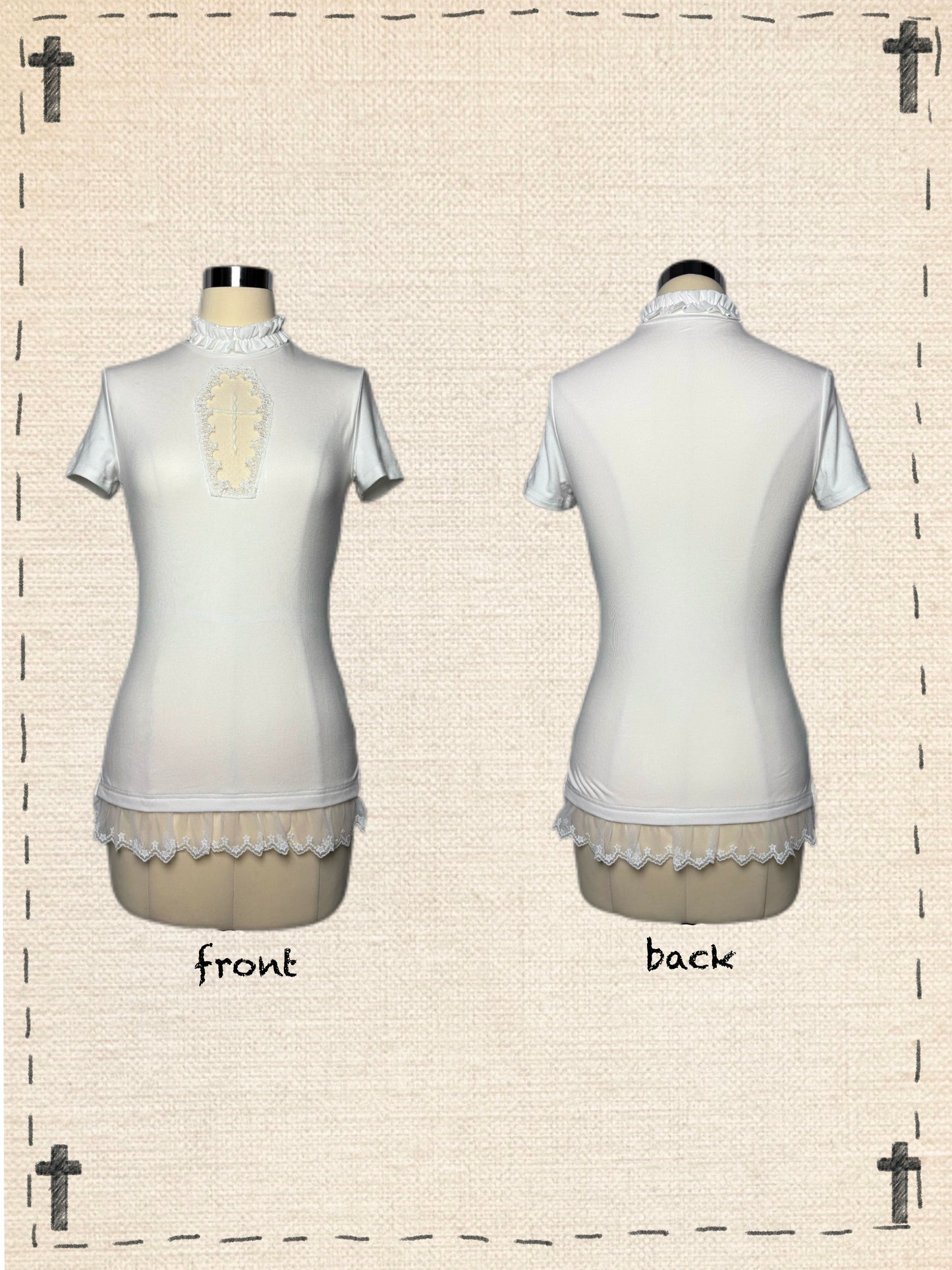 ✦ Stella Cross Lace T-Shirt