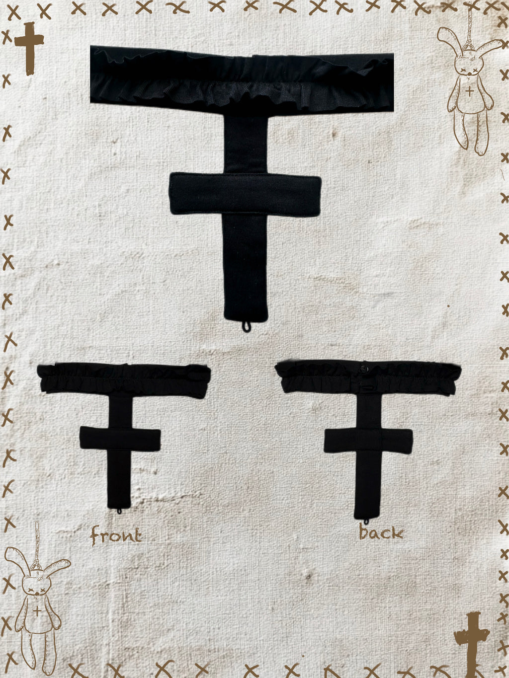 ᕱ⑅ᕱ Bunny Doll Cross Choker