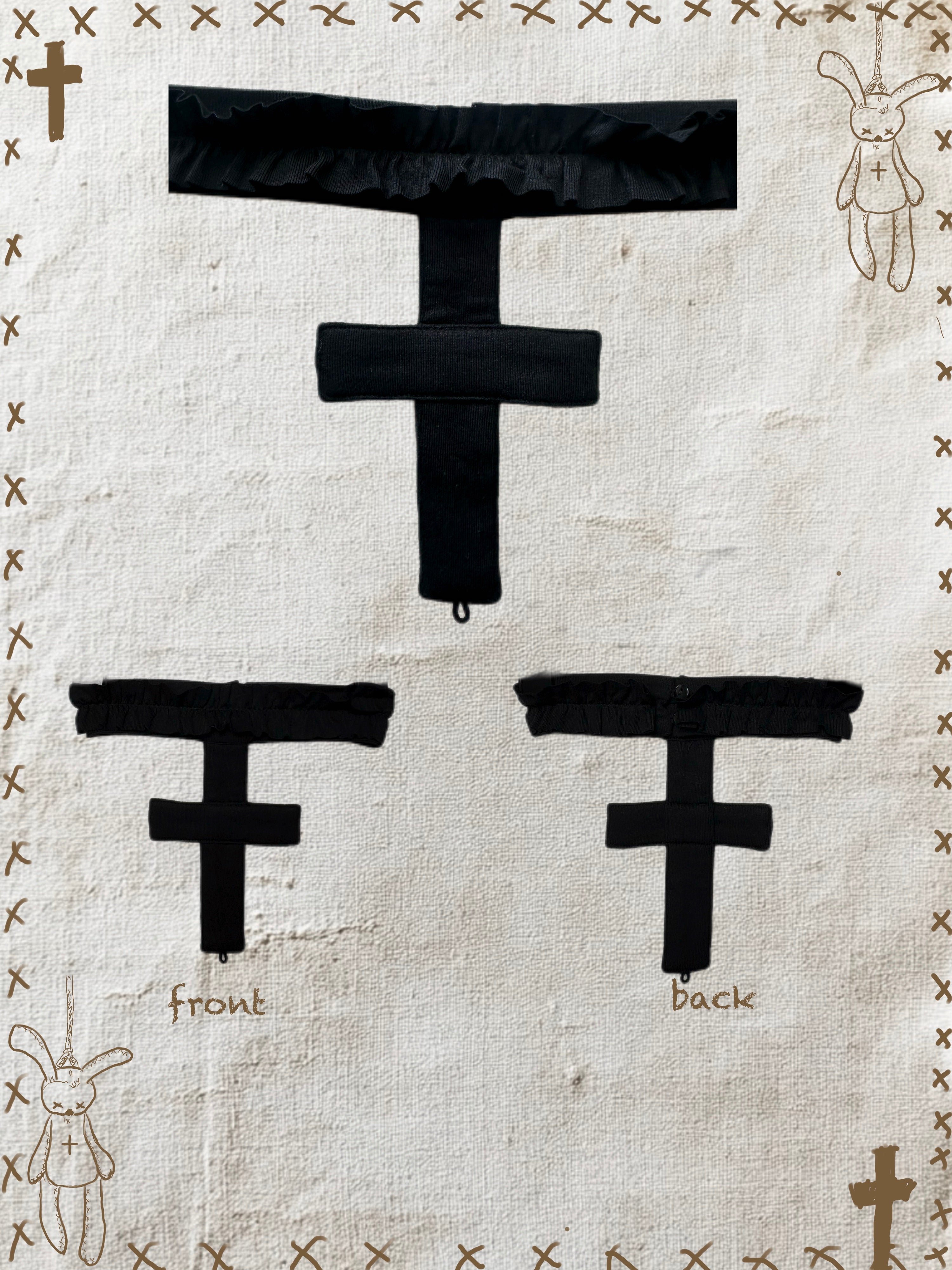 ᕱ⑅ᕱ Bunny Doll Cross Choker