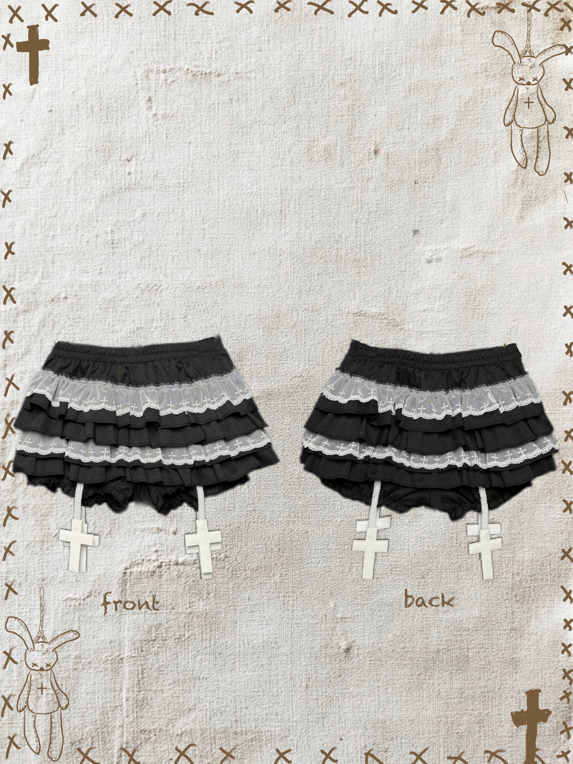 ᕱ⑅ᕱ Bunny Doll Bloomers with cross