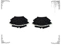 Black gothic layered ruffle bloomers