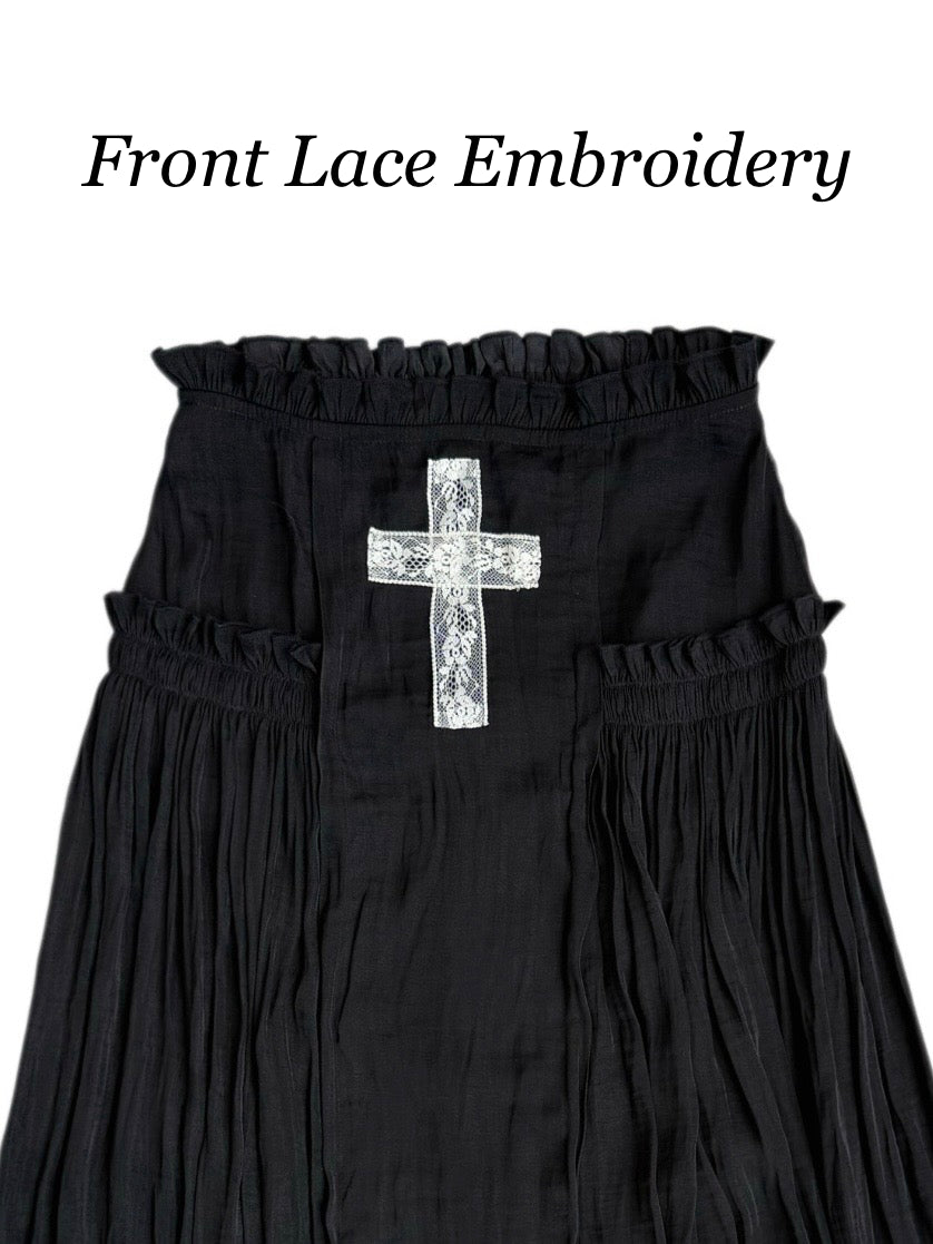 Gothic Cross Maxi Skirt