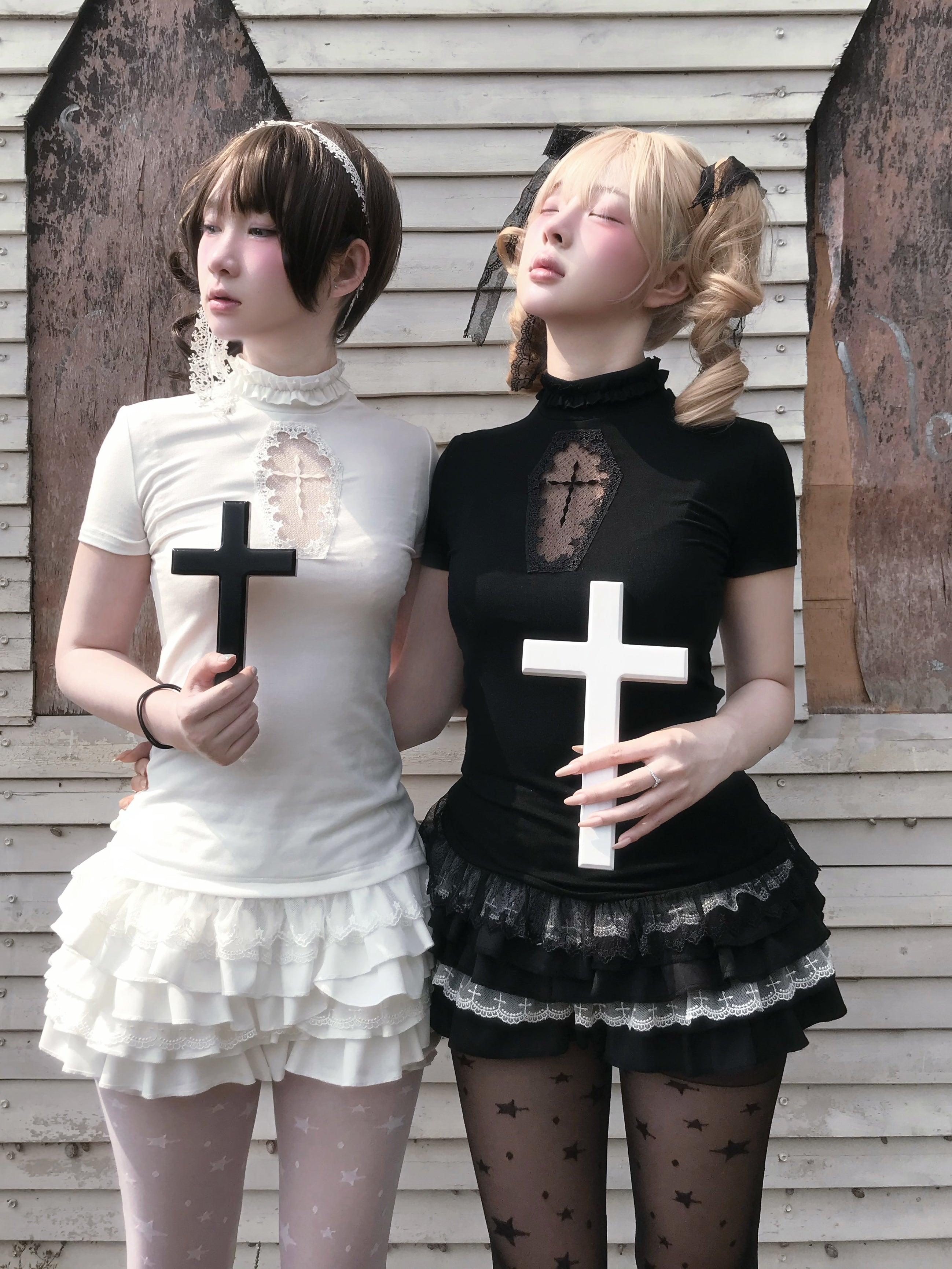 ✦ Stella Cross Lace T-Shirt