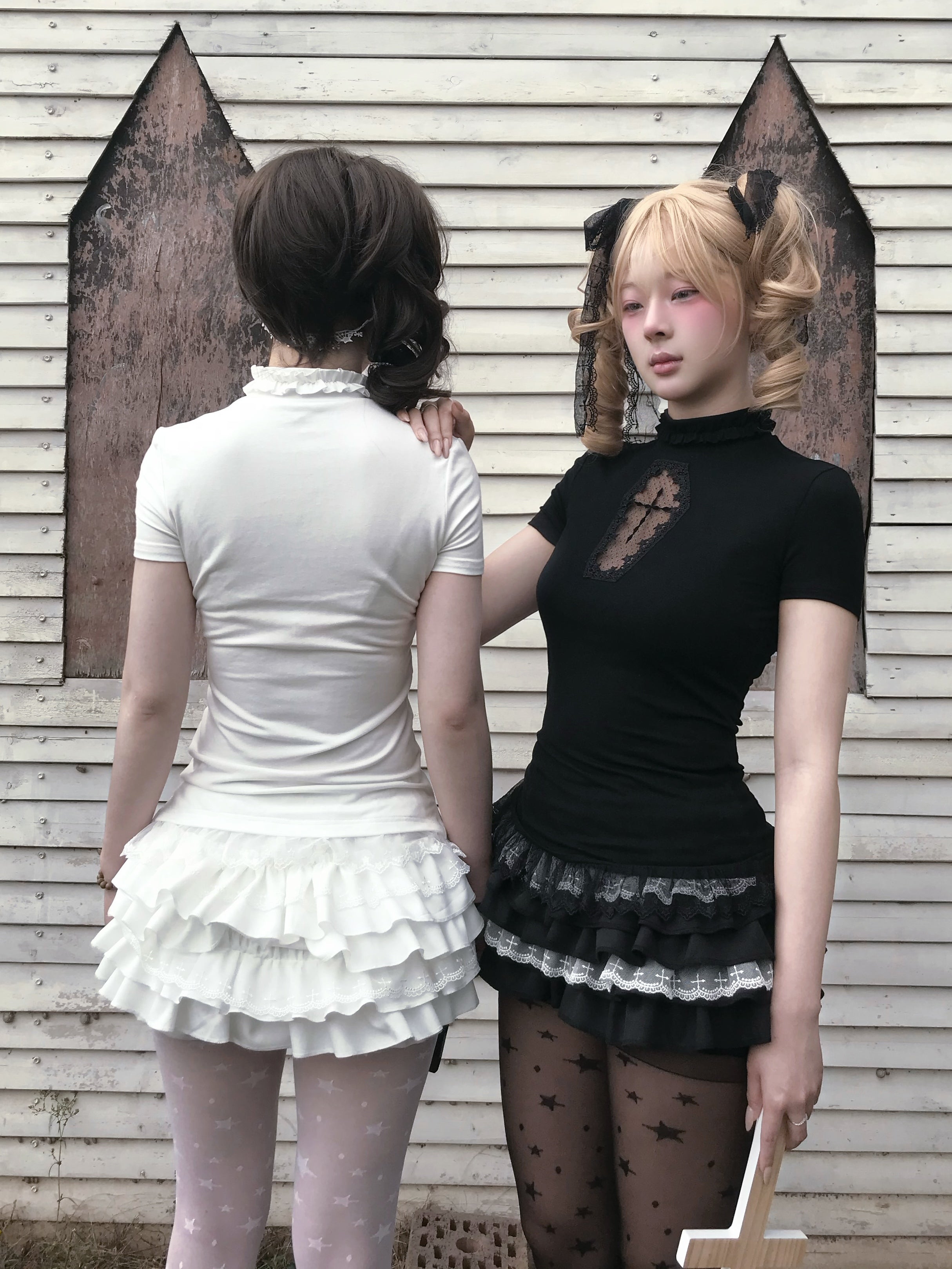 ✦ Stella Cross Lace T-Shirt