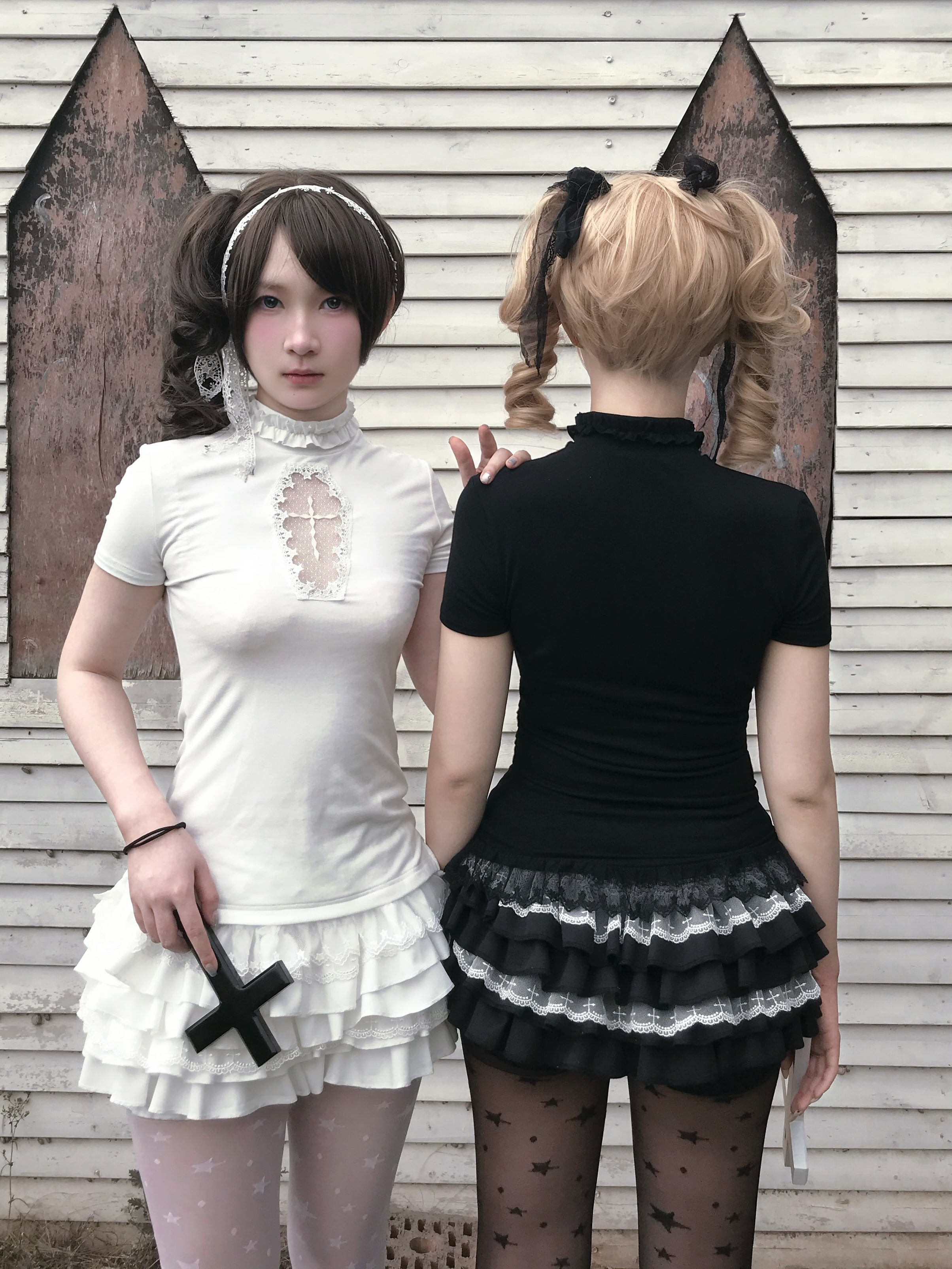 ✦ Stella Cross Lace T-Shirt