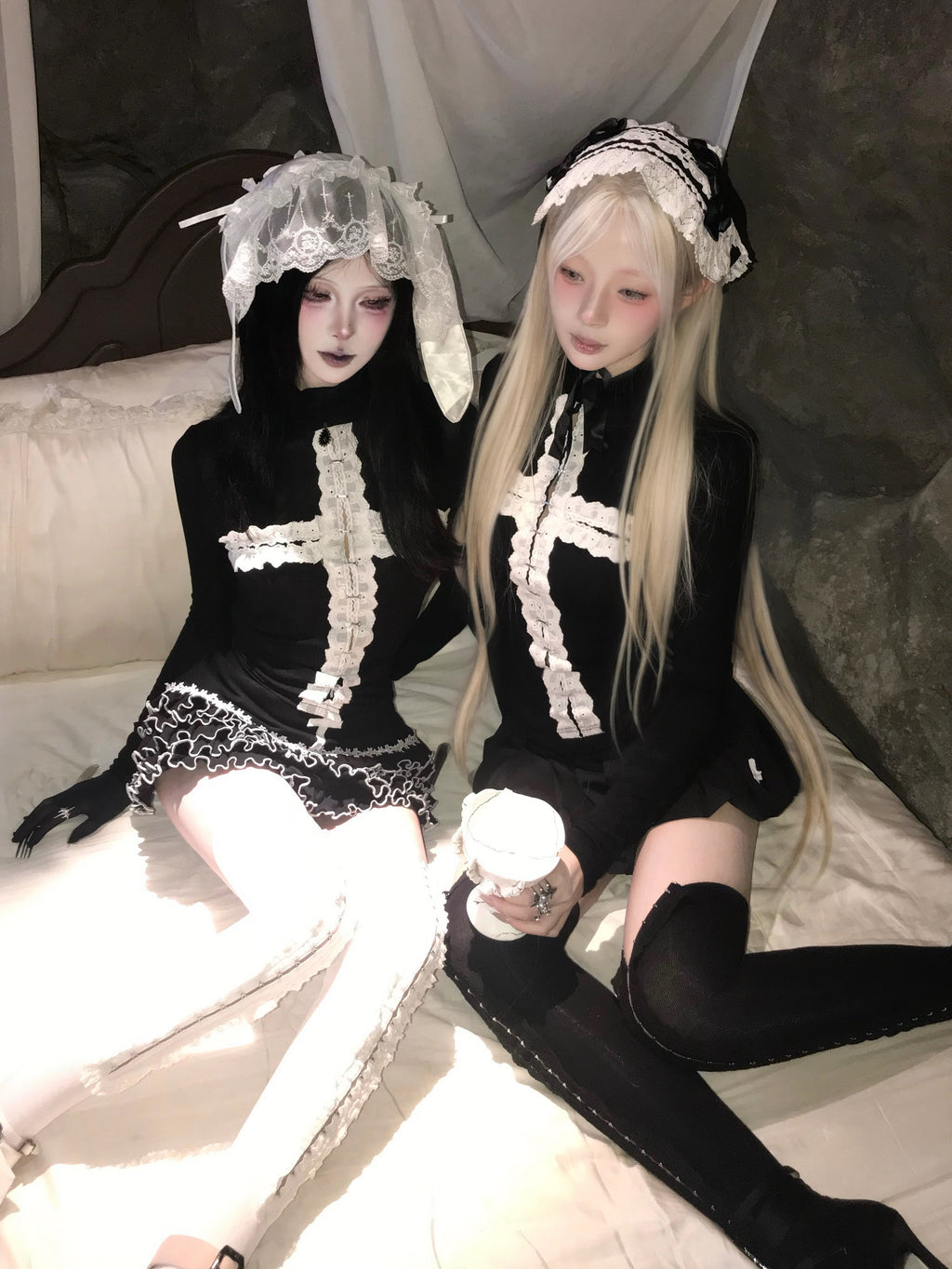 Ϟ フラクチャードクロスプリーツスコート