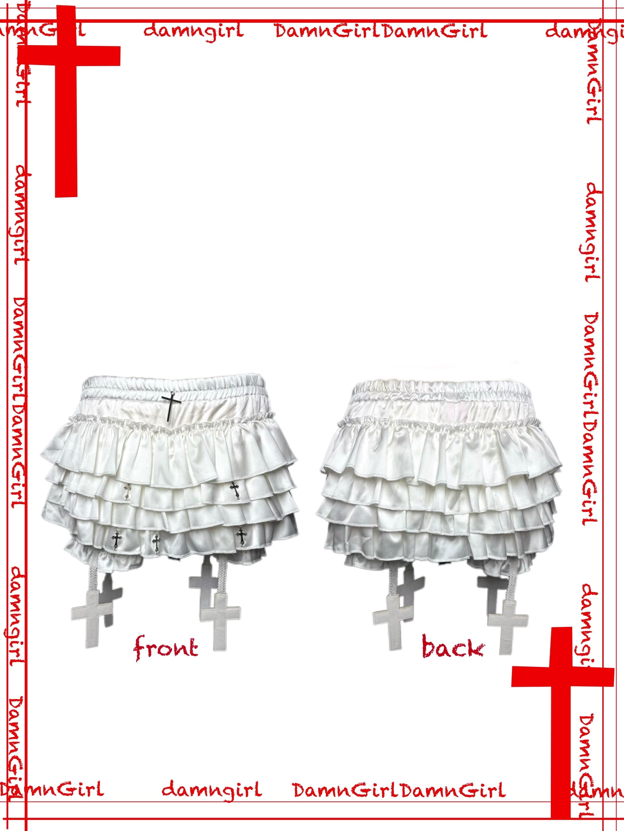 ✞ Sacred Cross Skirt with Tiered Ruffle Bloomers