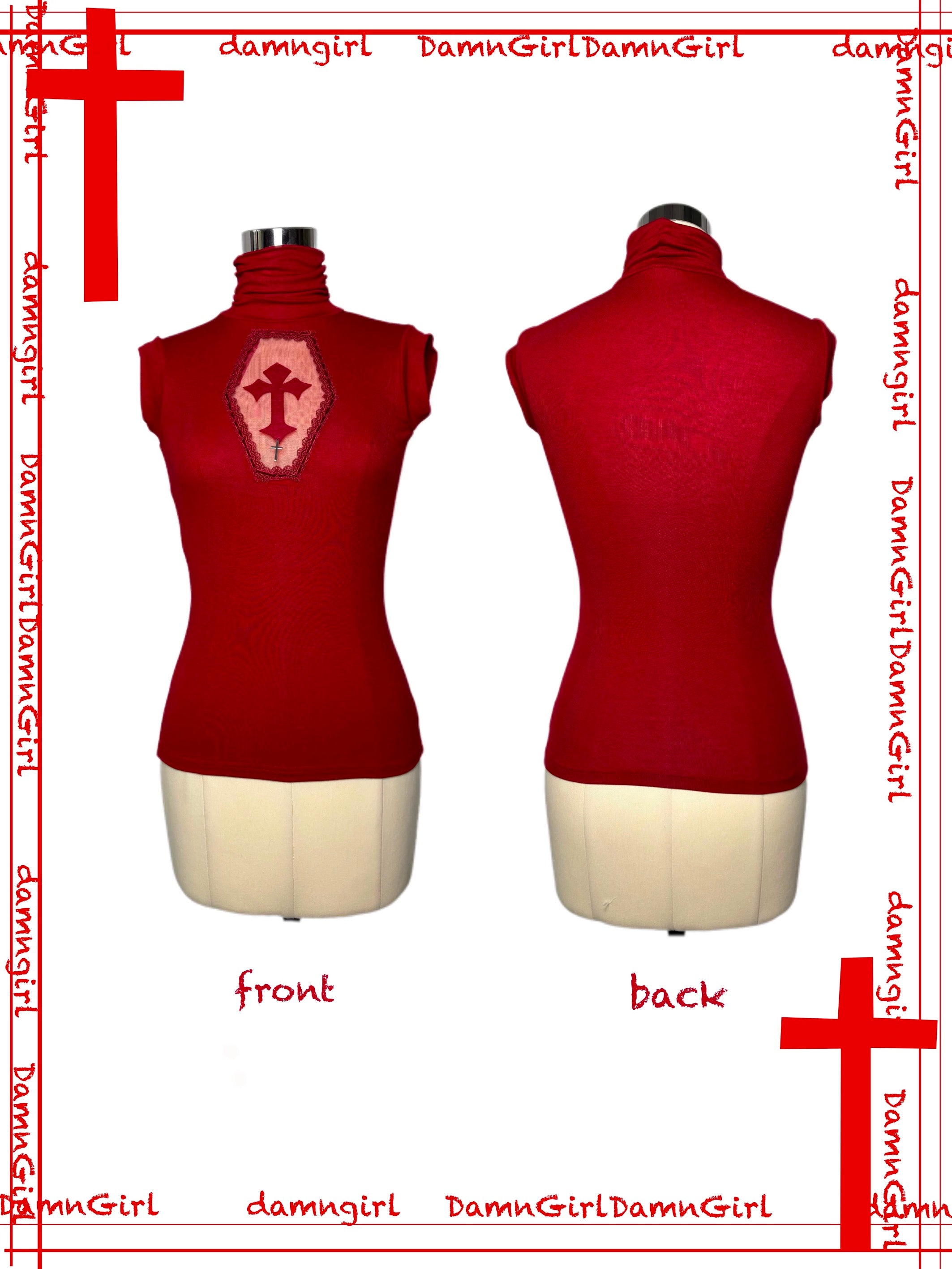 ✞ Bloody Cross Cut-out Tank Top