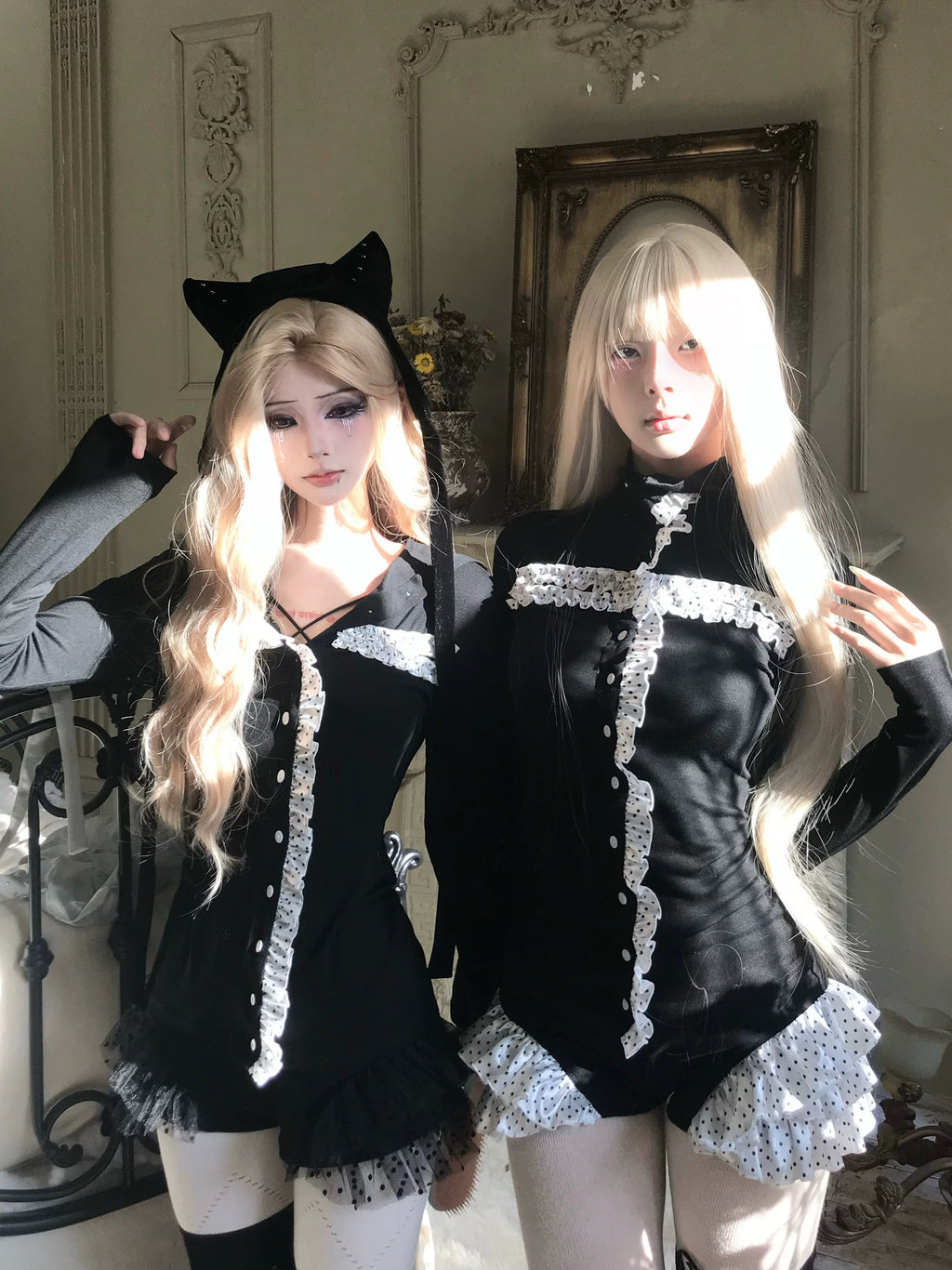 ❅ ドッティクロスショーツ - ミッドナイトブラック