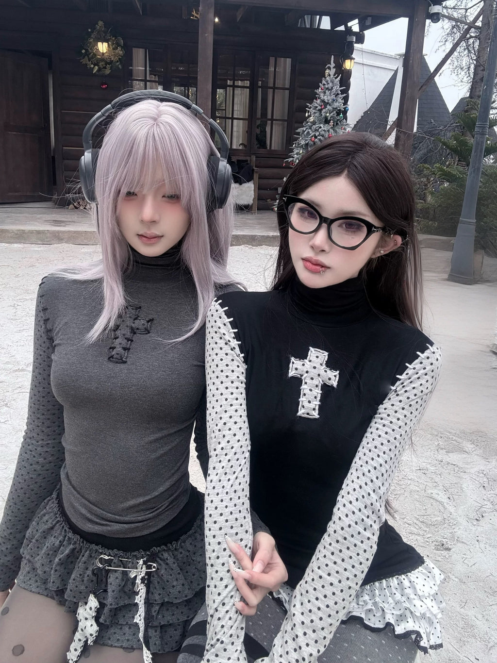 ᛝ プントクローチェ タートルネック トップ