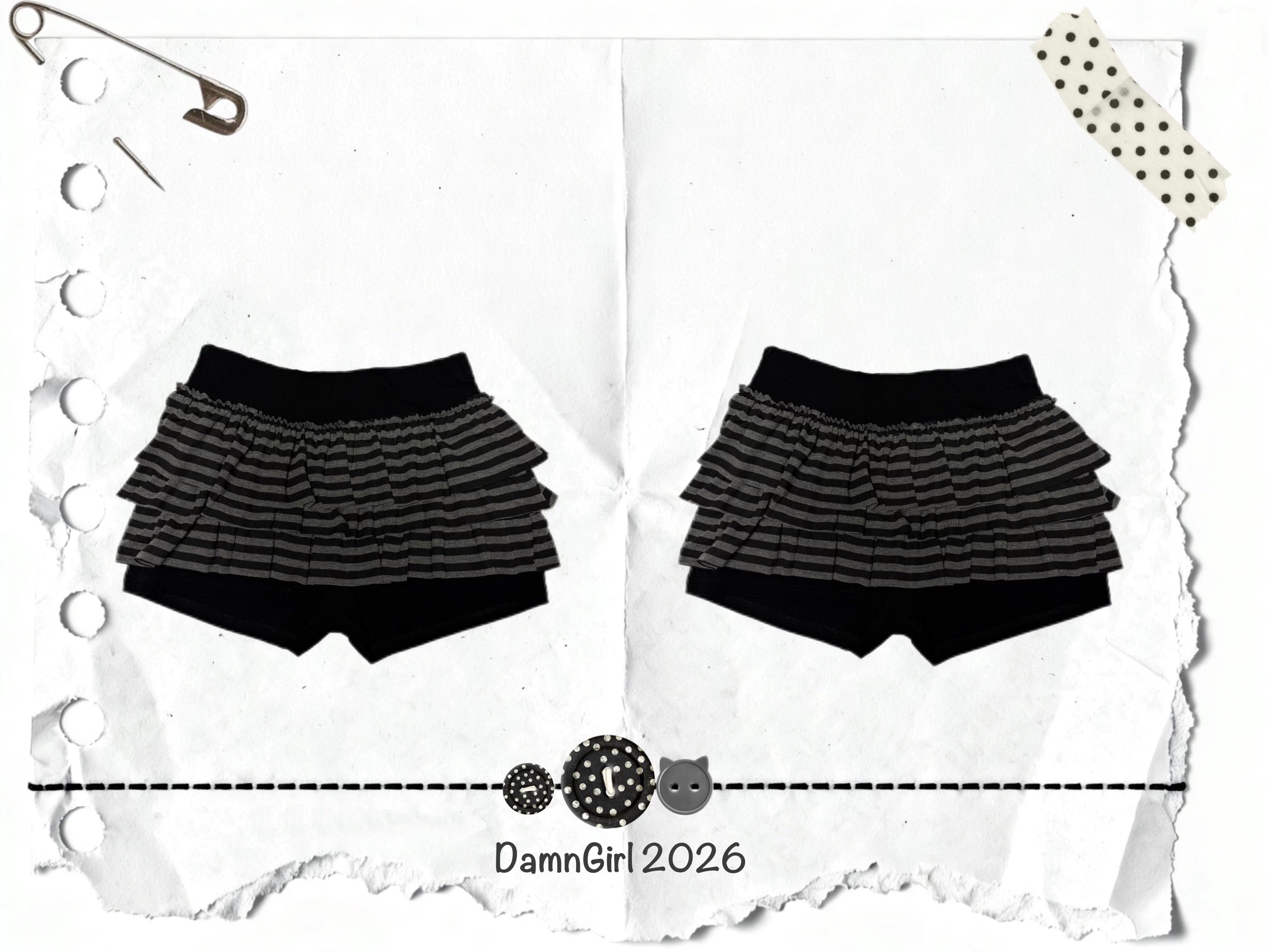 ᛝ Punto Croce II Striped Bloomer