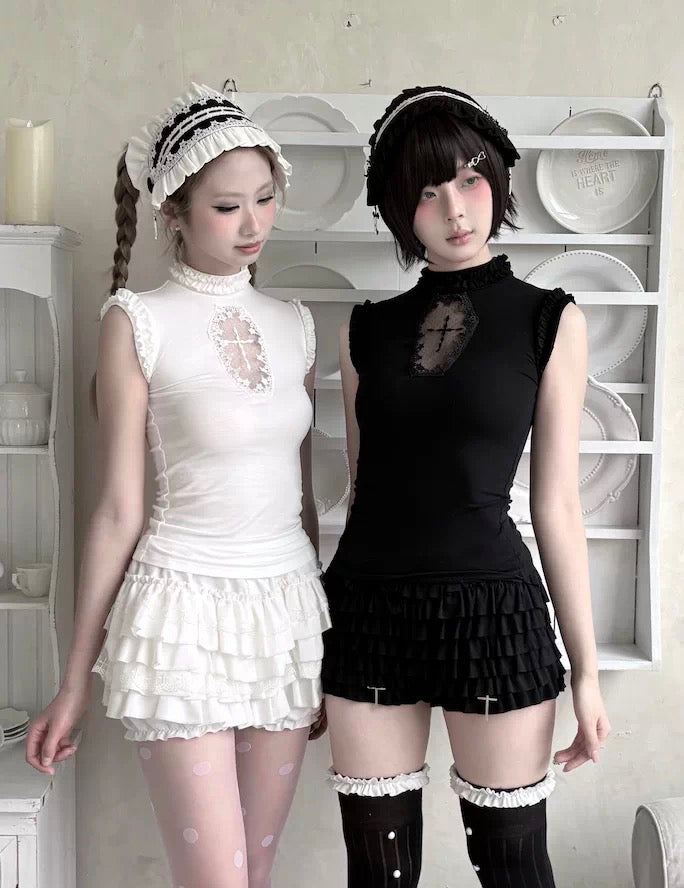 ✦ Stella Cross Cut-out Tank Top