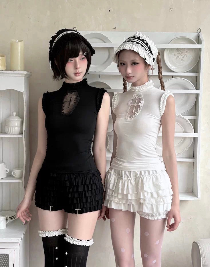 ✦ Stella Cross Cut-out Tank Top