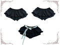 Black gothic ruffle bloomers for dark coquette and gothic lolita outfits