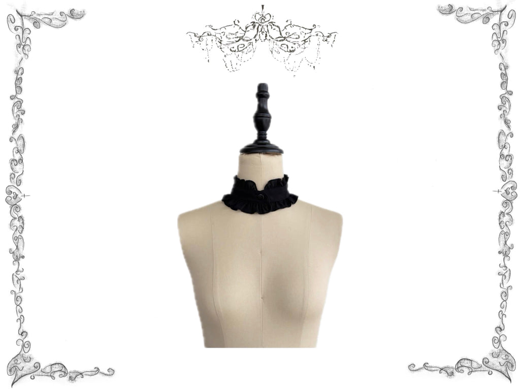 Black gothic lace choker product view