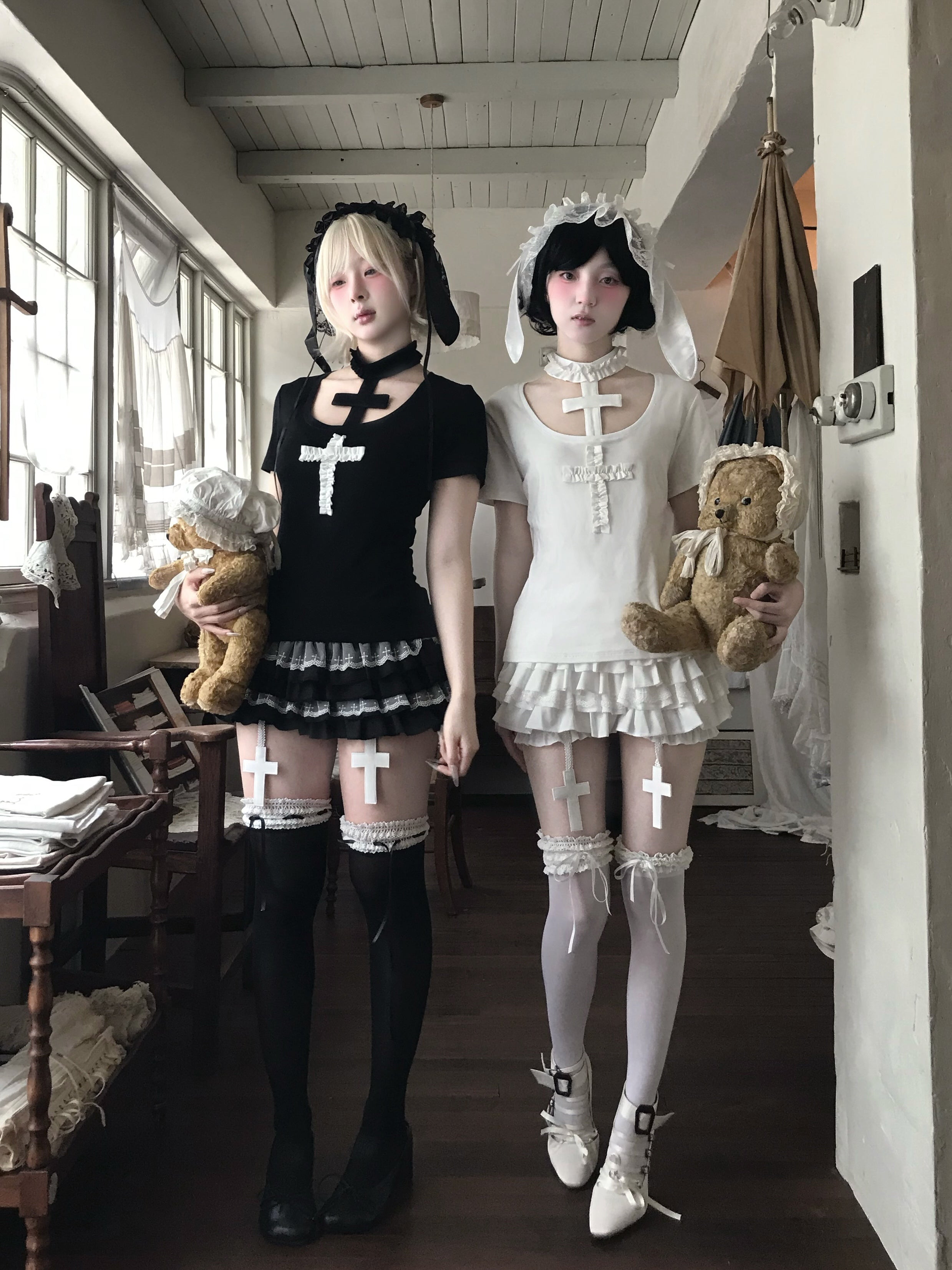 ᕱ⑅ᕱ Bunny Doll Cross Choker
