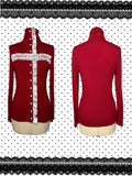 Cardigan Top - Christmas Red