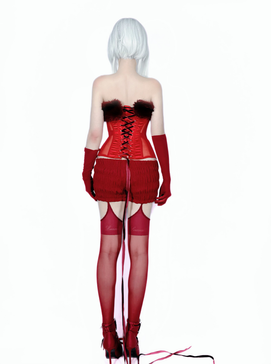 Blood Red Swallowtail Shorts-Damn Girl